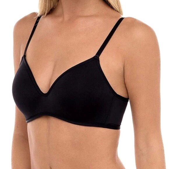 NWT Rene Rofe sz 34C black soft comfort wire free bra - Picture 1 of 6